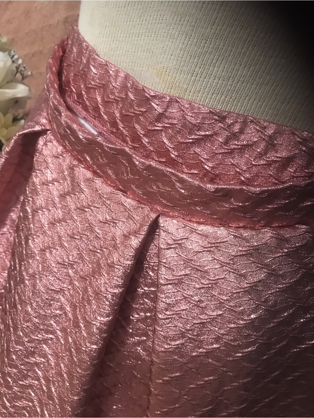 LuLaRoe Rose Metallic Circle Skirt - Picture 3 of 7